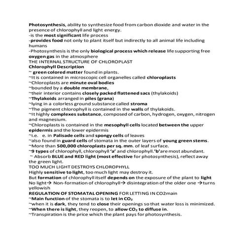 5 plant photosynthasis 
