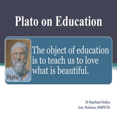 Plato on Education