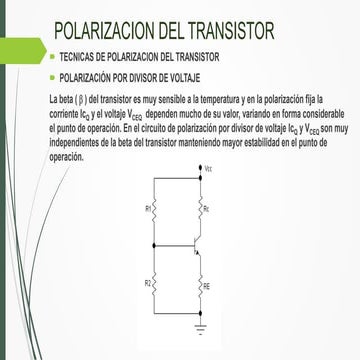 5 polarizacion divisor de voltaje del transistor bjt