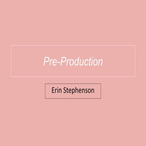 (5) pre production