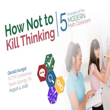 How Not to Kill Thinking (PCTM)