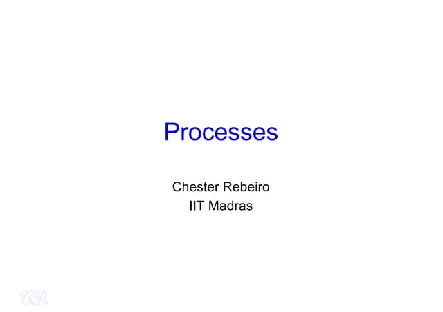 Process Scheduling Memory Interrupts and Scheduling