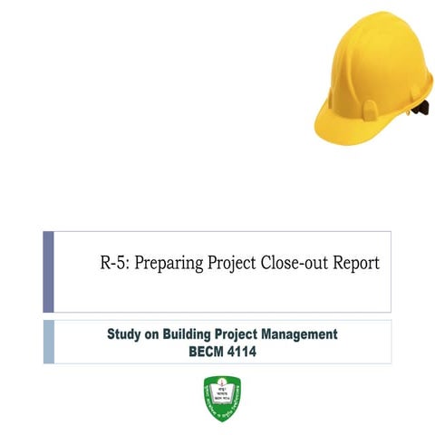 5_Project Closeout of a residential building