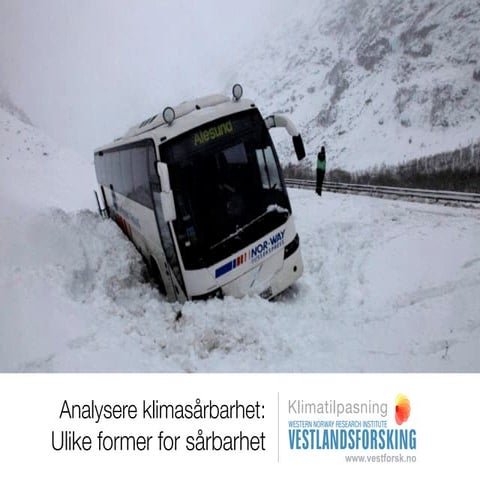 Prosessfase 1 Analysere klimasårbarhet - ulike former for sårbarhet