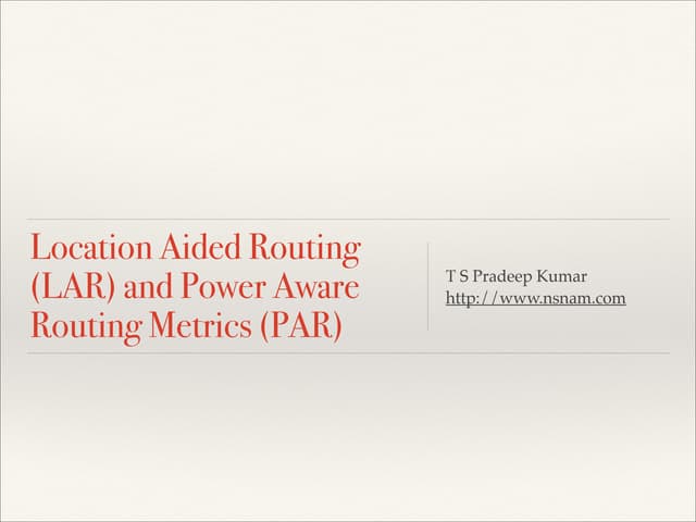 Power Aware Routing in Adhoc Networks