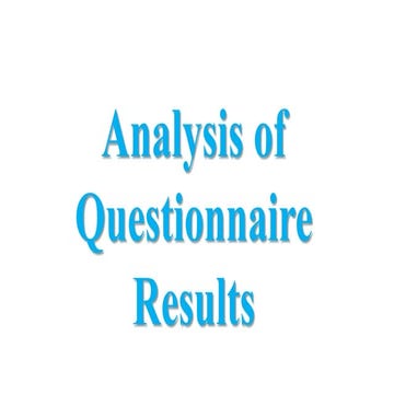Questionnaire Analysis