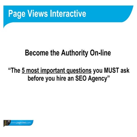 Why Page Views &amp; Performance Based SEO