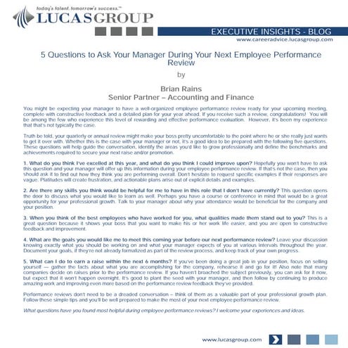 009 performance reviews - do's and don't's | PDF