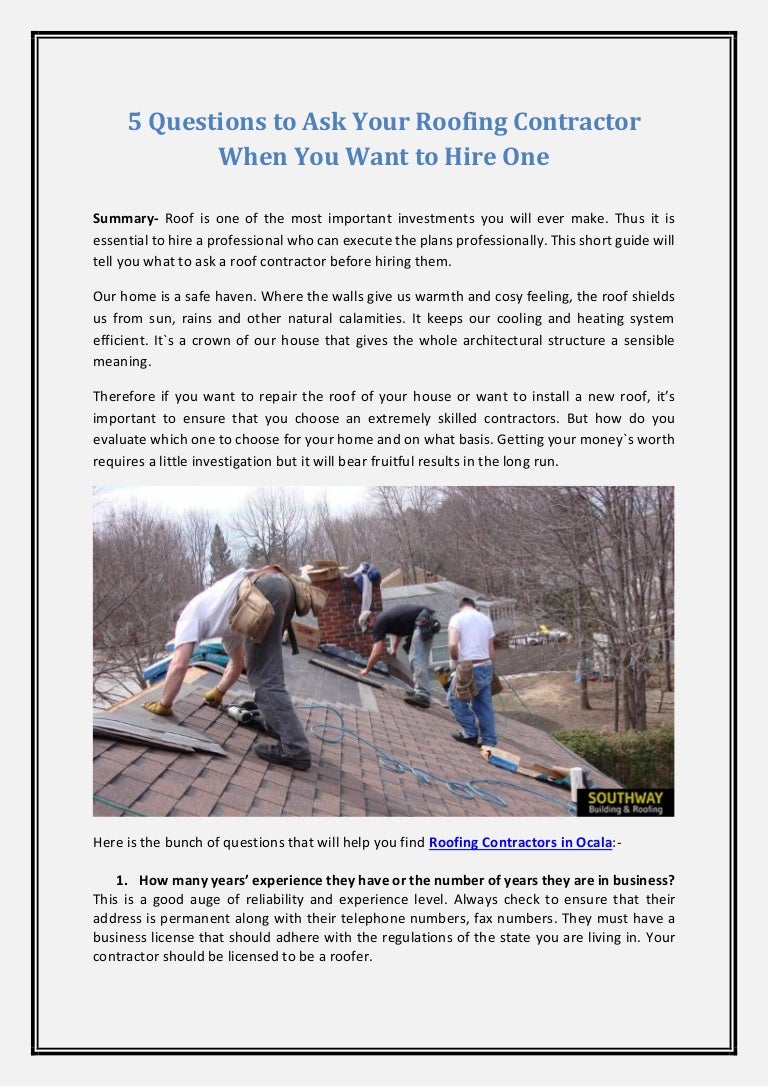 10 Tips For Hiring A Roofing Contractor