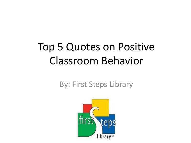 Behavior Quotes For Teachers