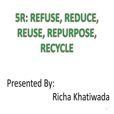 5Rs of waste management