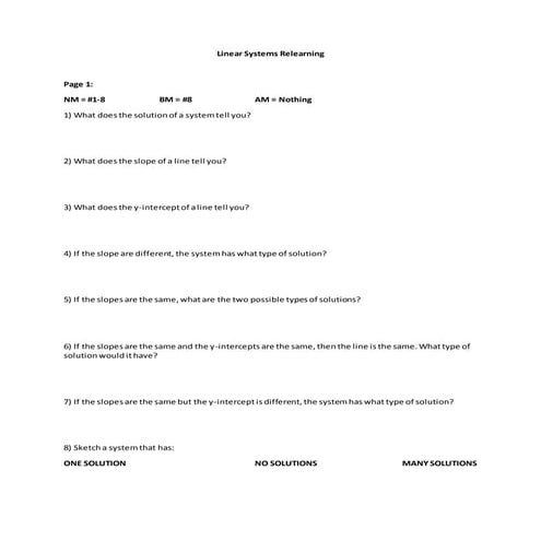 5r   linear systems relearning