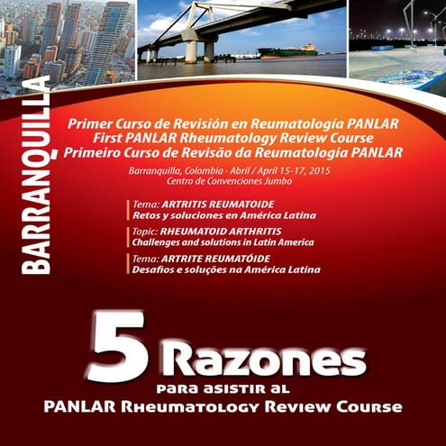 5 razones para asistir al First  PANLAR Rheumatology Review Course 