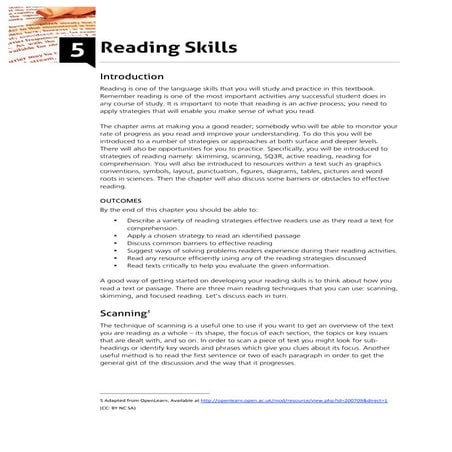 Reading Skills