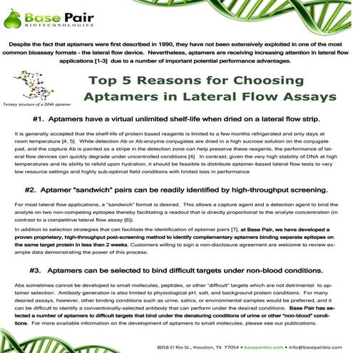 A guide to lateral flow immunoassay development | PDF