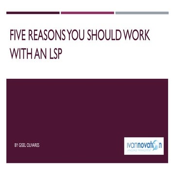 5 Reasons You Should Work with an LSP