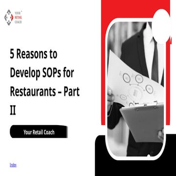 5 Key Benefits of SOPs in Restaurants – Part II
