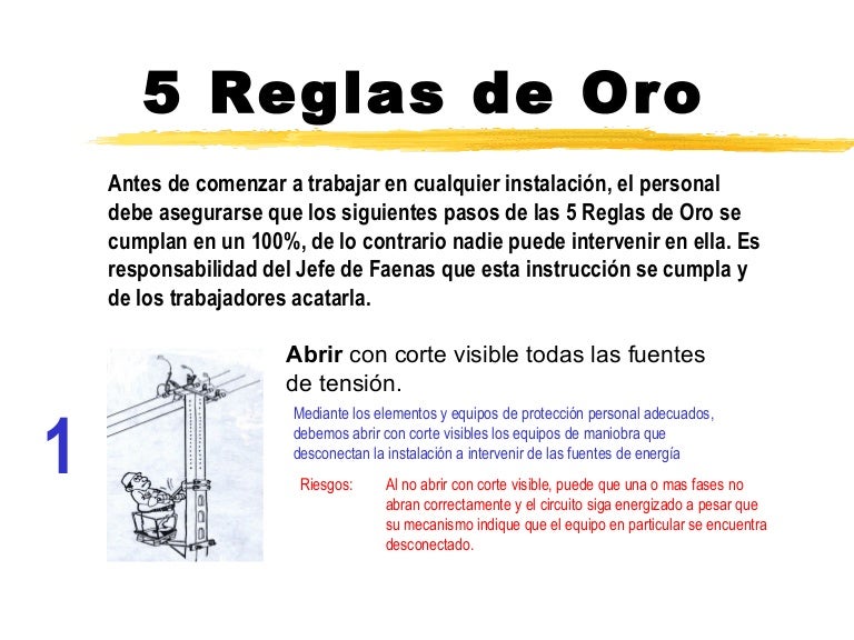 5 reglas de oro en electricidad