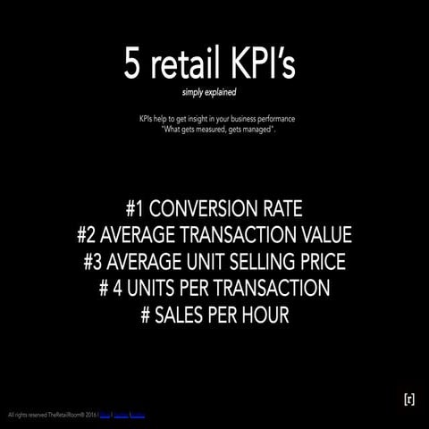 5 retail simple kpi's