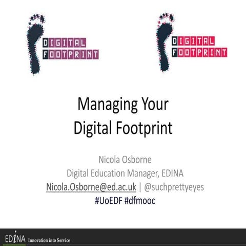 Managing Your Digital Footprint presentation for #5Rights Youth Leadership Gr...