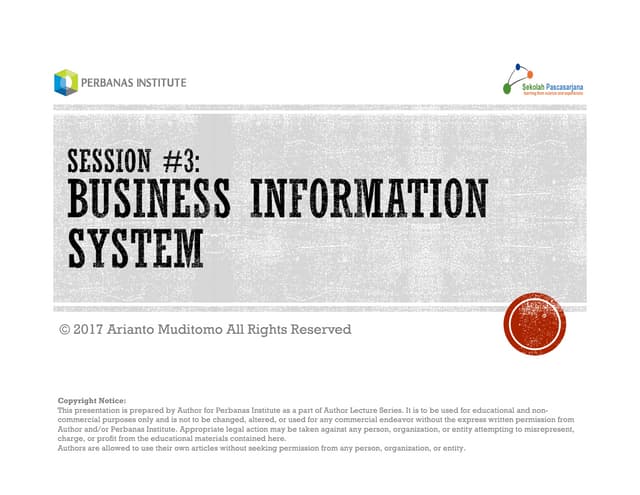 003. Business Information System