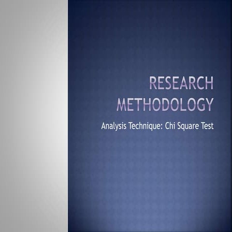  Research Methodology chi square test