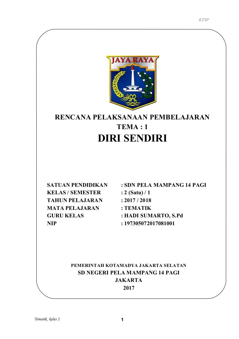 Rpp Tematik Kelas 2