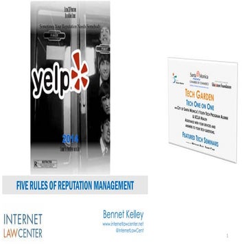 Five Rules of Reputation Management