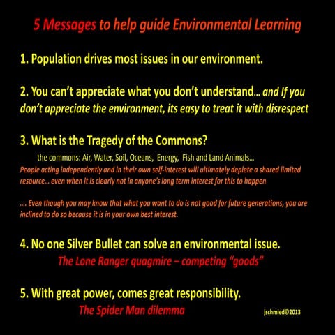Climate Change and the 5 rules of the environment