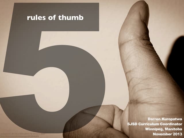 5 Rules of Thumb (designing HOTS cl...