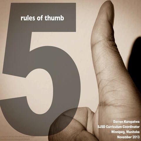 5 Rules of Thumb (designing HOTS classroom activities) | PPT