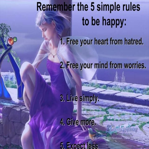 5 rules to be happy