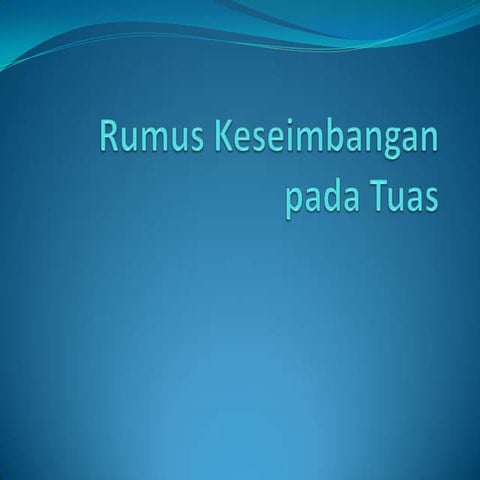 keseimbangan pada tuas