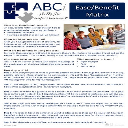 5 s4 i ease benefit matrix final