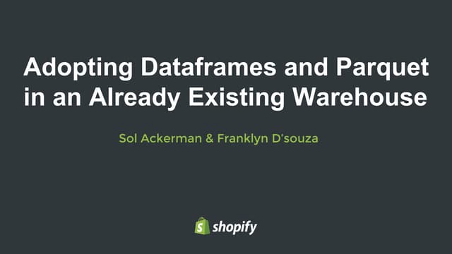 Spark Summit EU talk by Sol Ackerman and Franklyn D'souza
