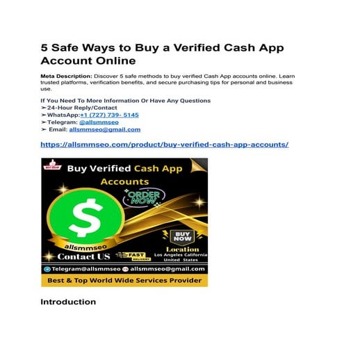 5 Safe Ways to Buy a Verified Cash App Account Online.pdf