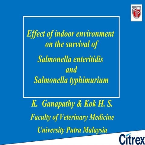 5 Salmonella Water Malaysia