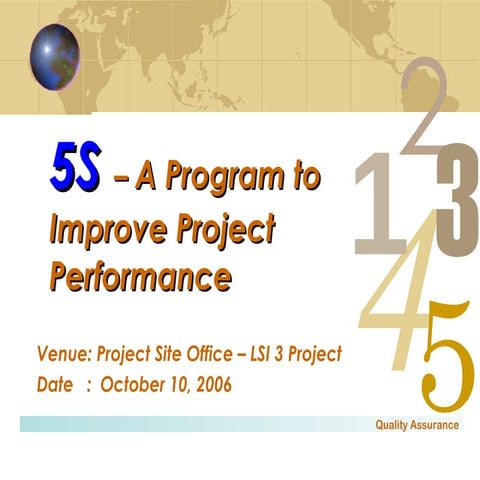 5 S – A Program To Improve Project
