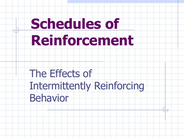 Schedules Of Reinforcement Schedules Of Reinforcement
