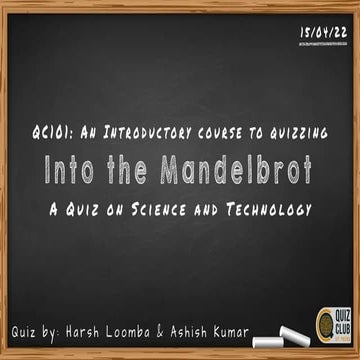 QC101: Into the Mandelbrot | Harsh and Ashish