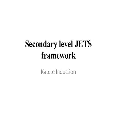 Comprehensive 2026 Secondary Level JETS STEM Framework and Competency ...