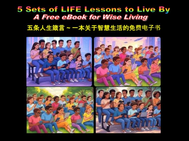 5 Sets of LIFE Lessons to Live By ~ A Free eBook for Wise Living (pdf).pdf