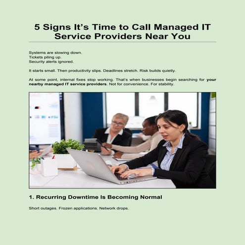 5 Signs It’s Time to Call Managed IT Service Providers Near You | DOCX