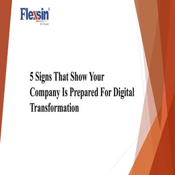 5 Signs That Show Your Company Is Prepared For Digital Transformation 