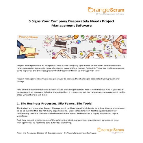 5 signs your company desperately needs project management software