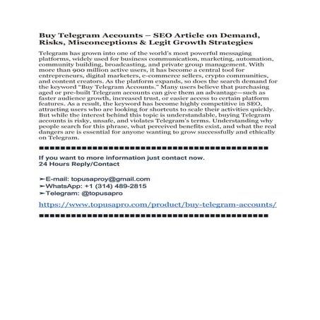 5 Simple Steps to Purchase Telegram Accounts For Best Service Topusapro.docx