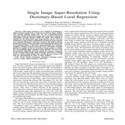 5 single image super resolution using