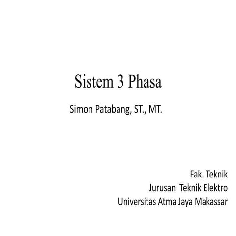 5  Sistem  3 Phasa
