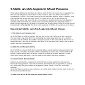 5 Skills an IAS Aspirant Must Possess