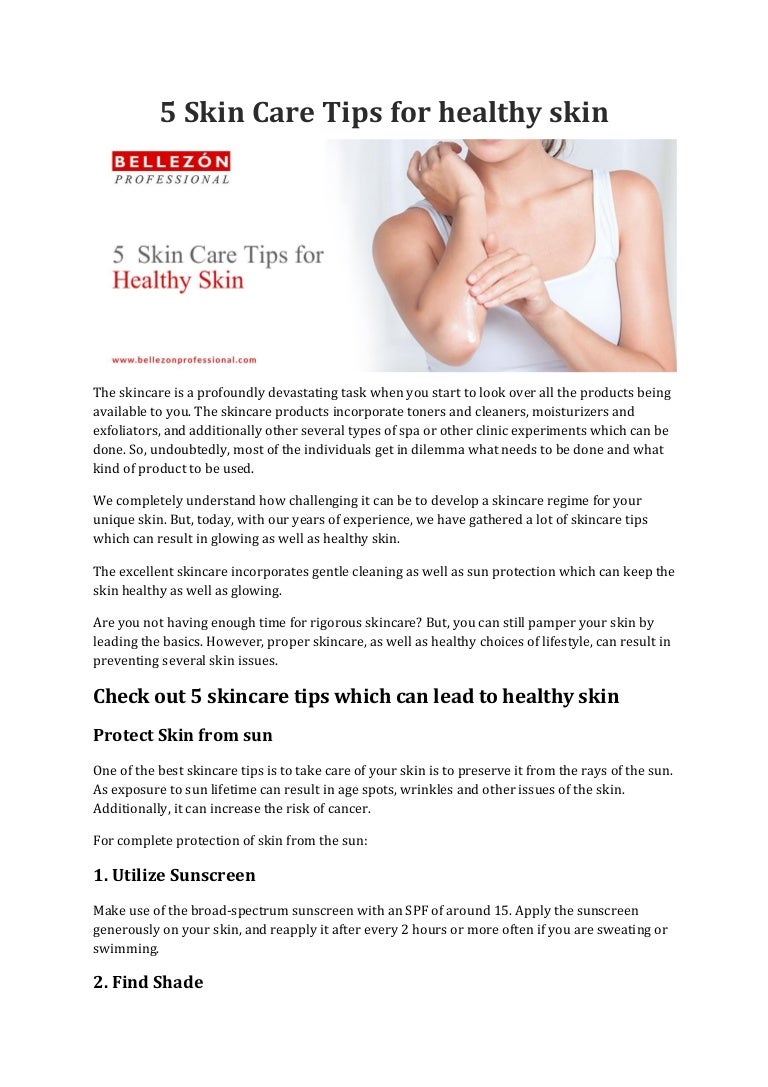 12 skin care tips for healthy skin